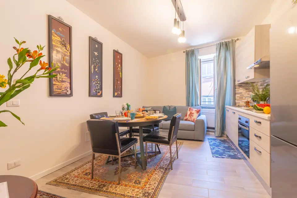 Dining area with kitchen